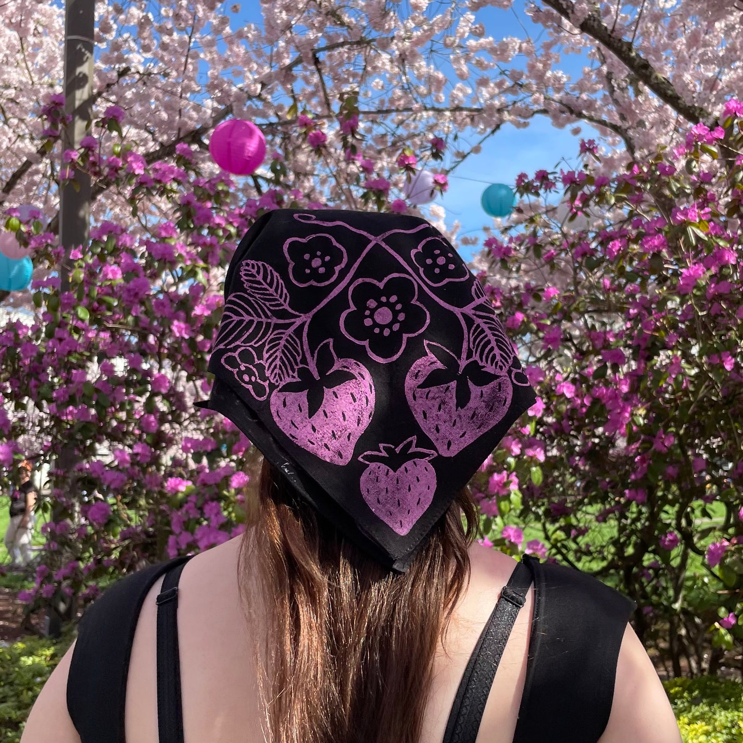 Strawberry Stamped Bandana