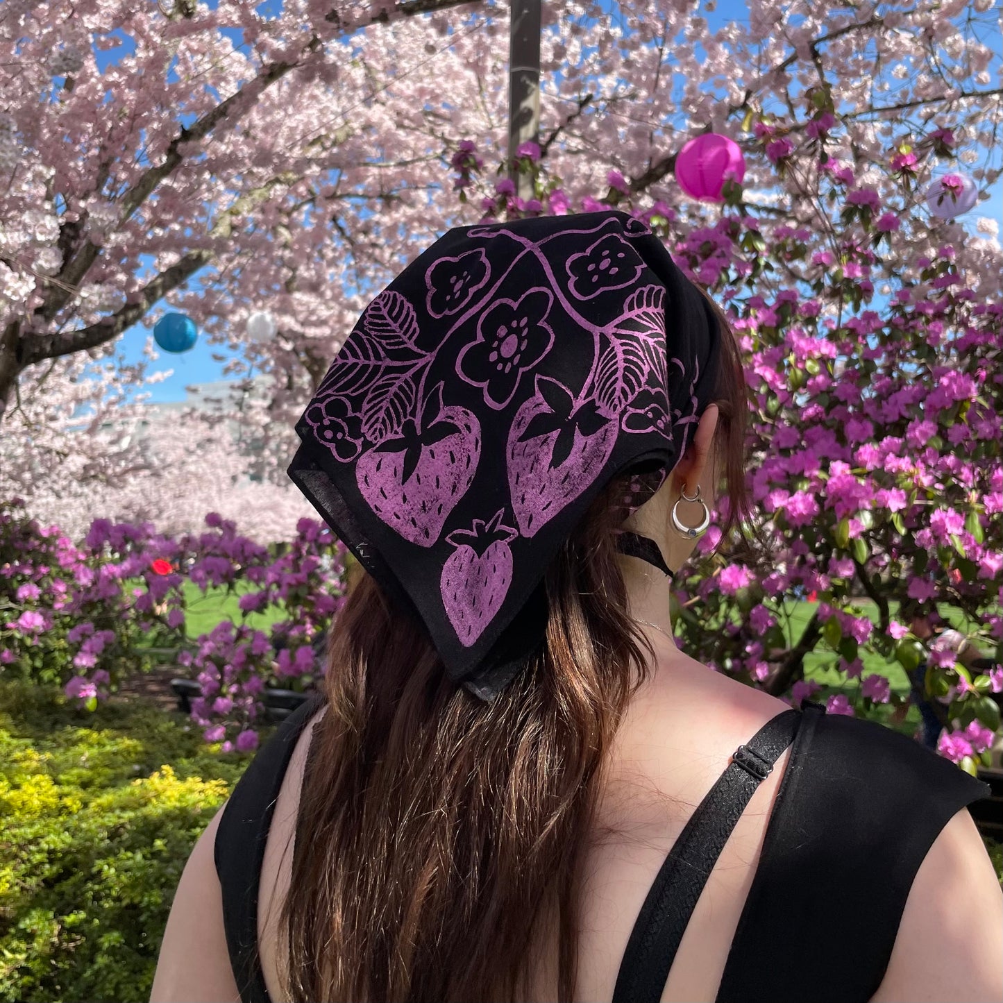 Strawberry Stamped Bandana