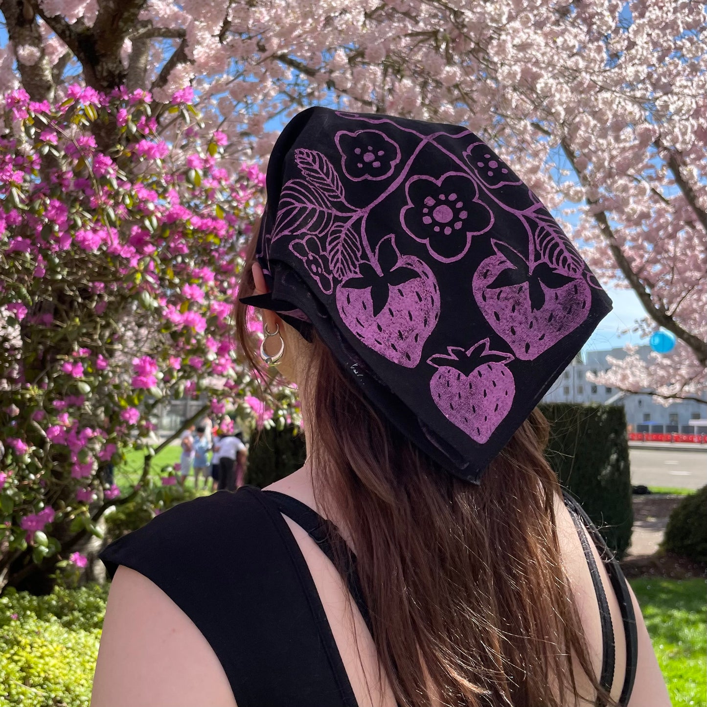 Strawberry Stamped Bandana