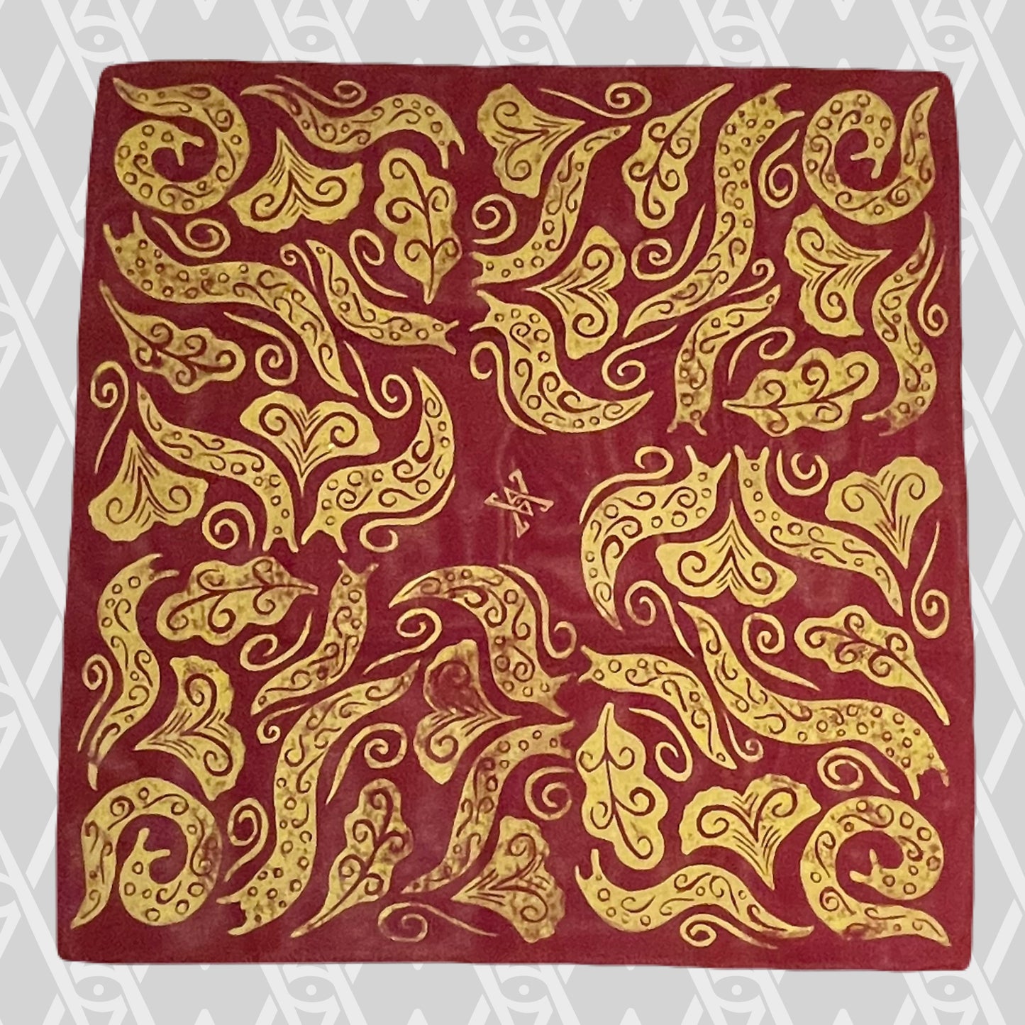 Slugs and Leaves Stamped Bandana