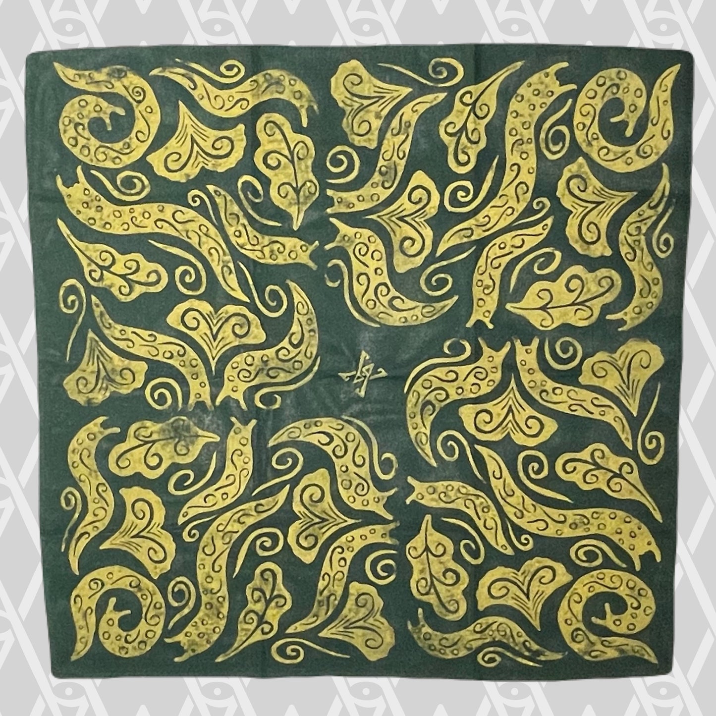 Slugs and Leaves Stamped Bandana