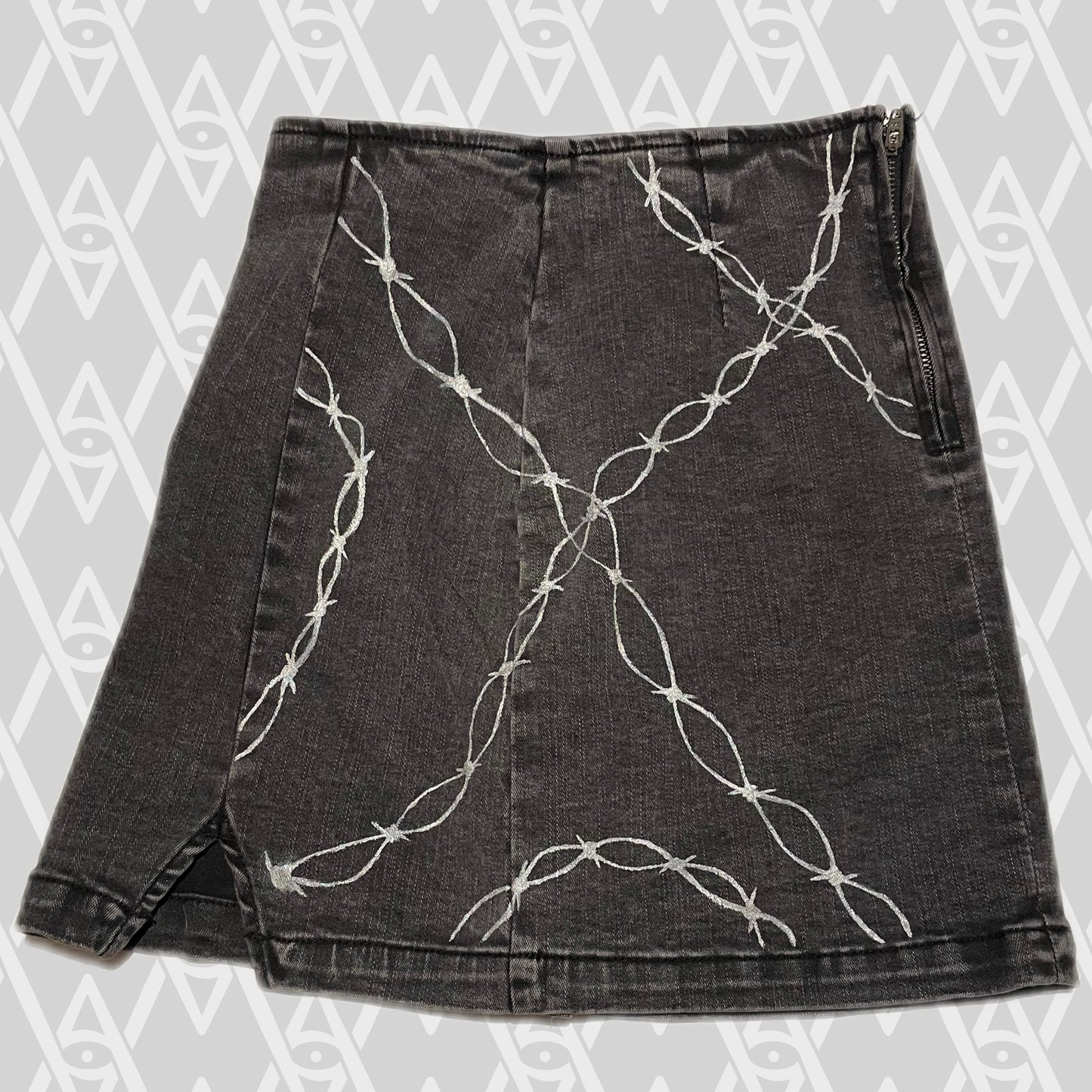 Barbed Wire Thrift Flip Denim Skirt