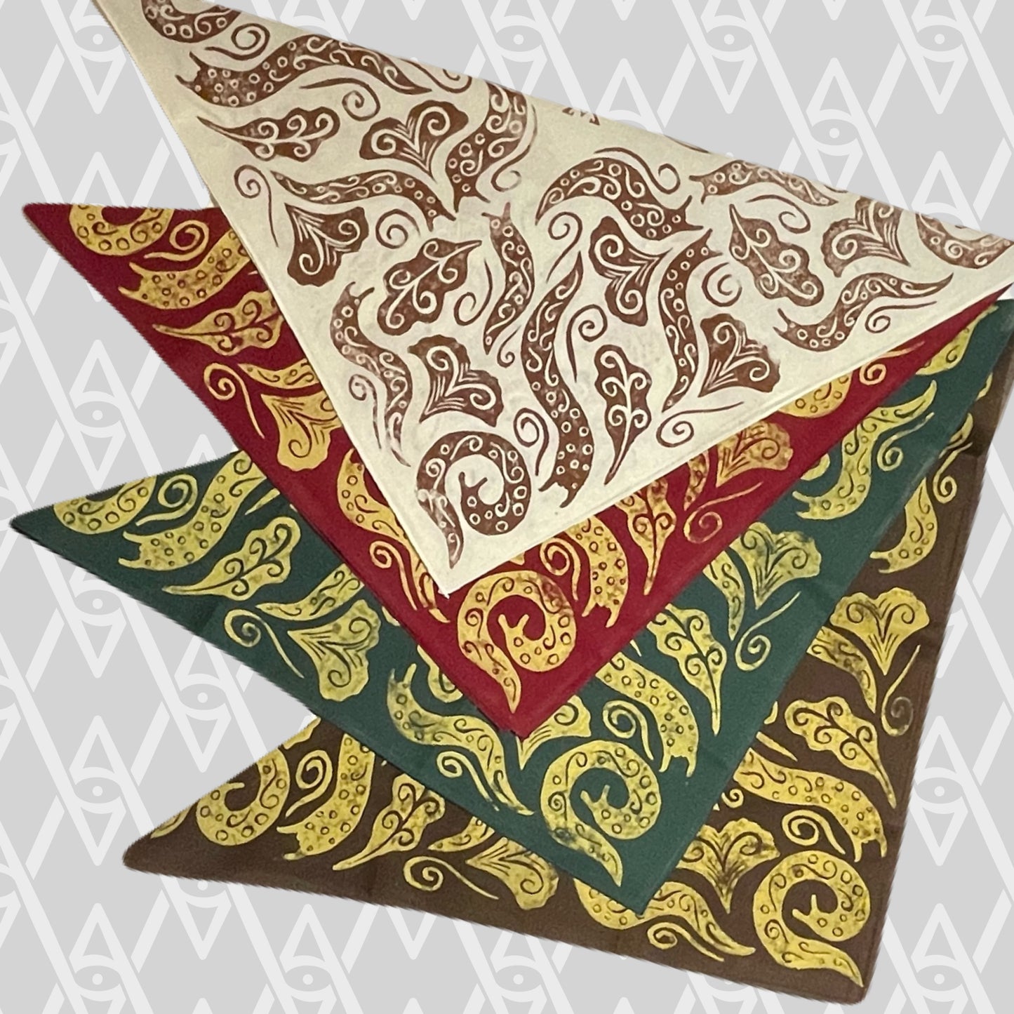 Slugs and Leaves Stamped Bandana