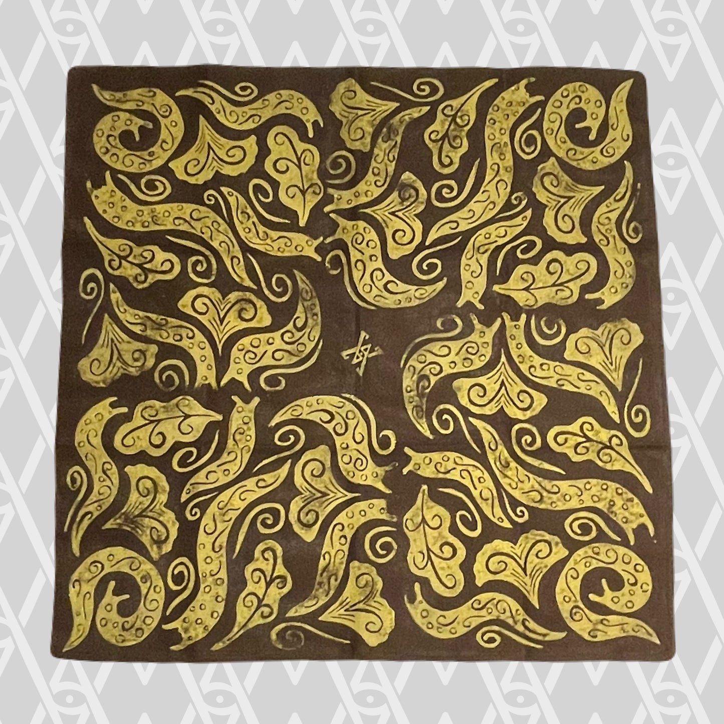 Slugs and Leaves Stamped Bandana