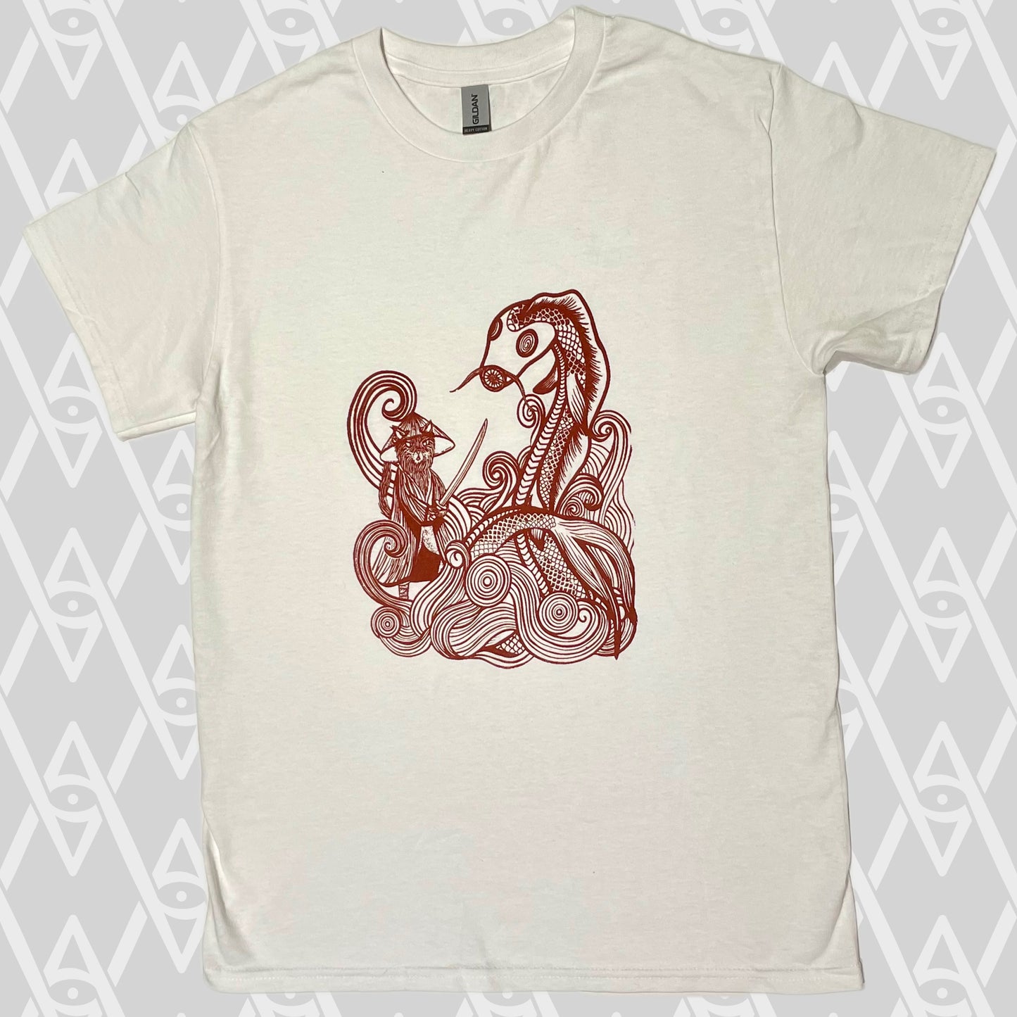 Cat Ronin vs the Giant Koi Dragon Shirt