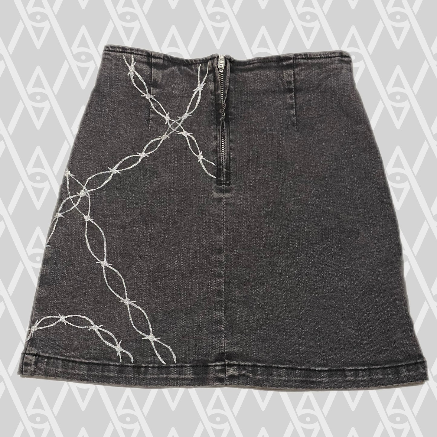 Barbed Wire Thrift Flip Denim Skirt