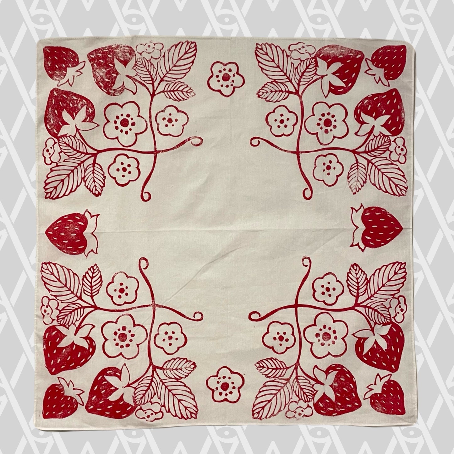 Strawberry Stamped Bandana