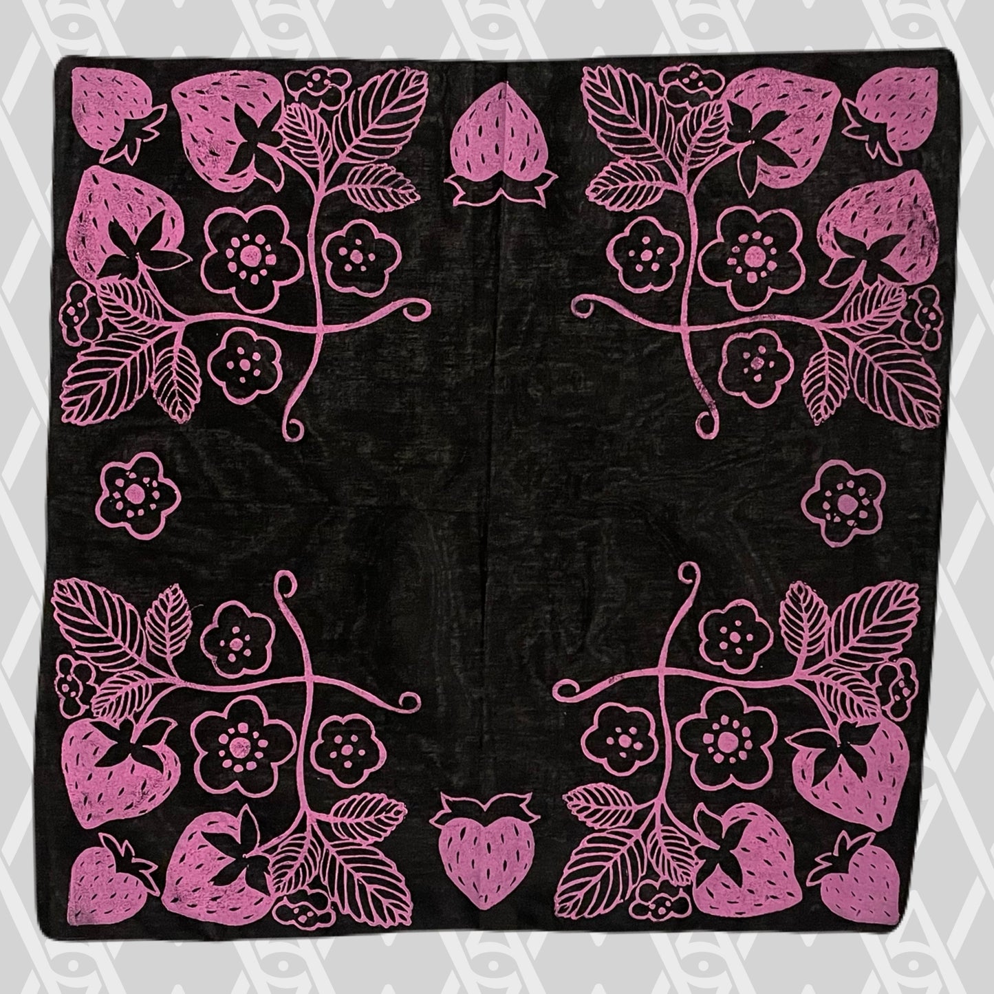 Strawberry Stamped Bandana