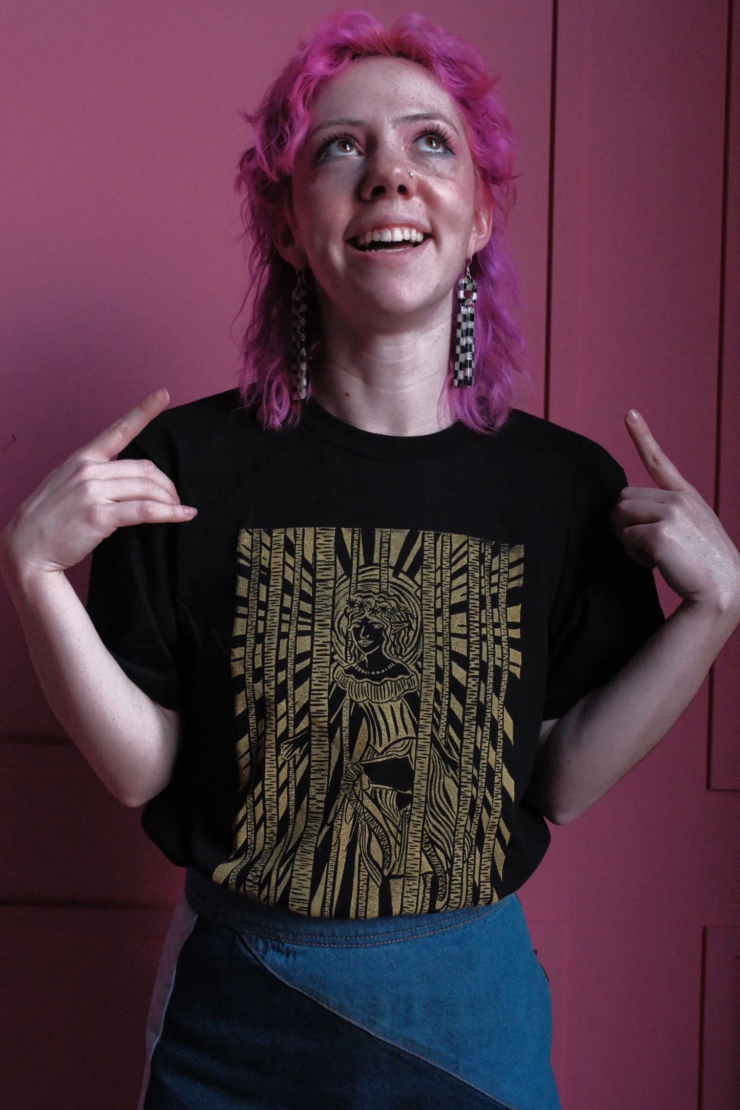 Forest Elf Stamped Cotton Shirt