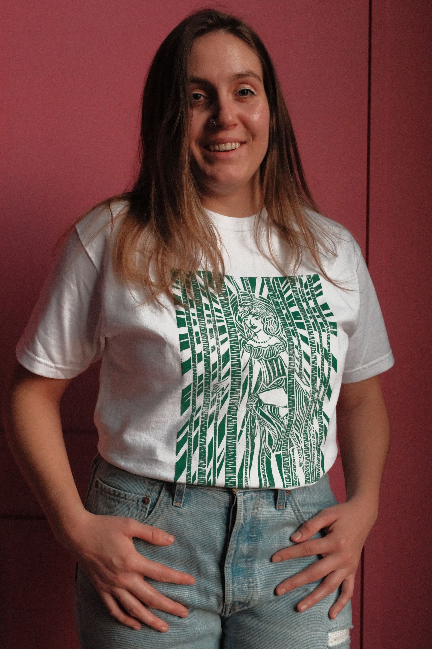 Forest Elf Stamped Cotton Shirt