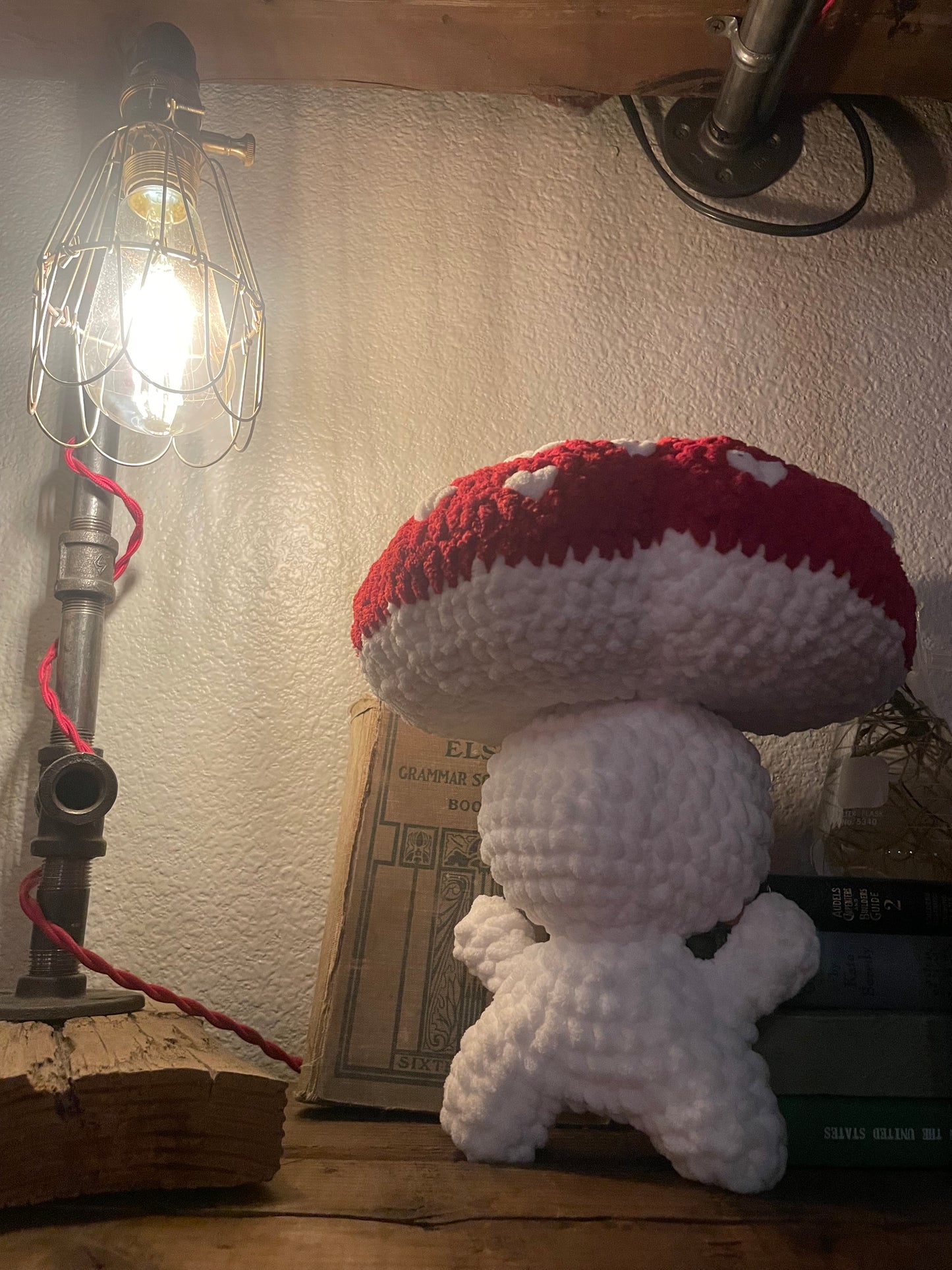 Crochet Love Mushroom Plushie