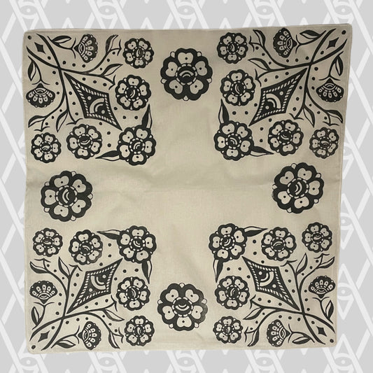 Ornamental Flowers Stamped Bandana