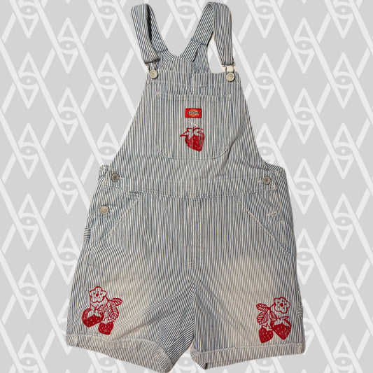 Strawberry Overalls Shorts Size M