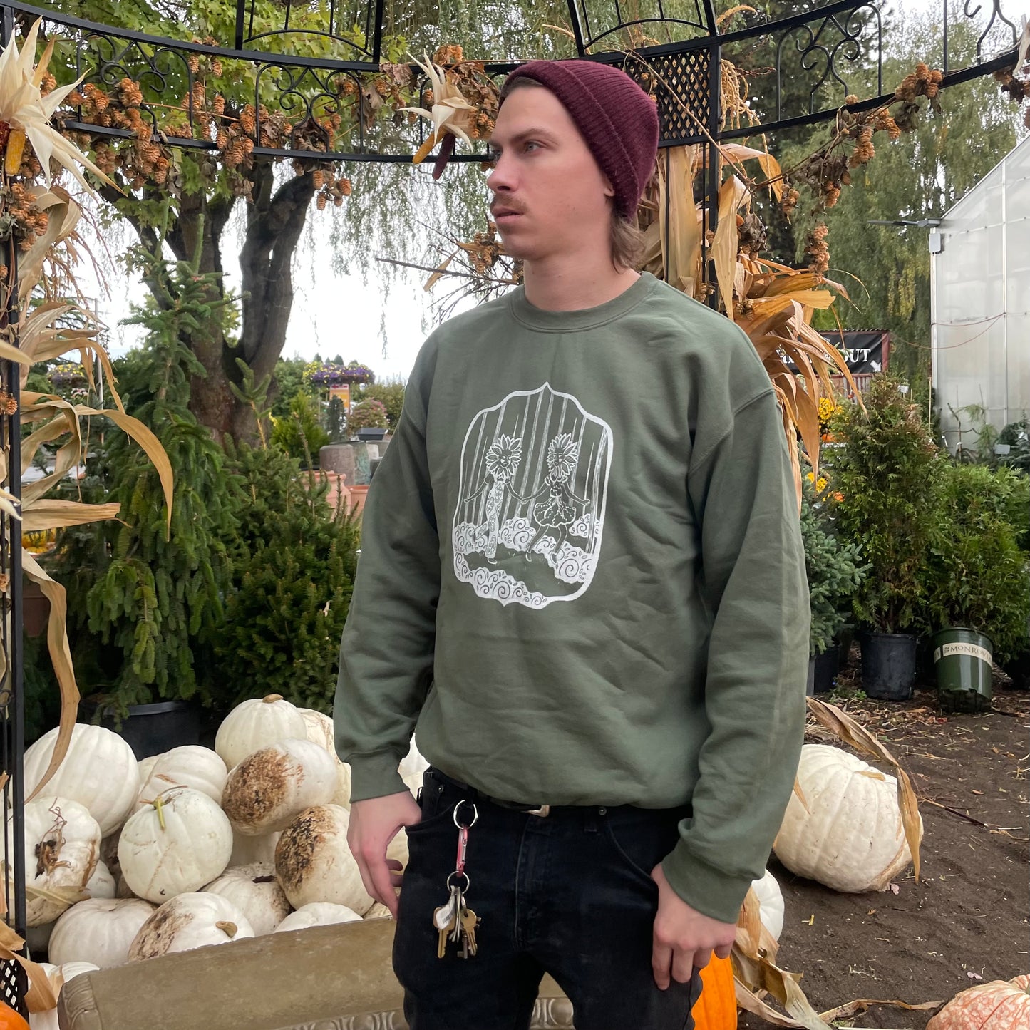 Frolicking Flowers Crewneck Sweater