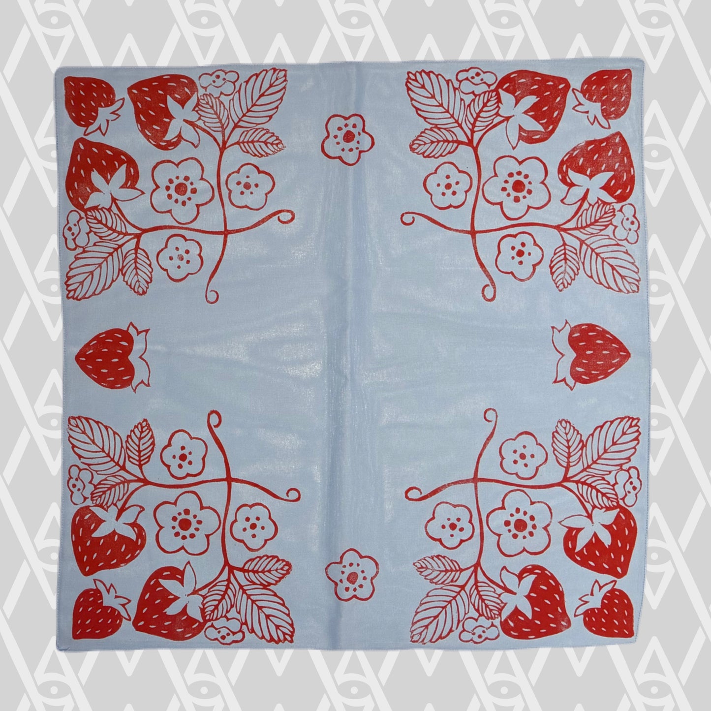 Strawberry Stamped Bandana