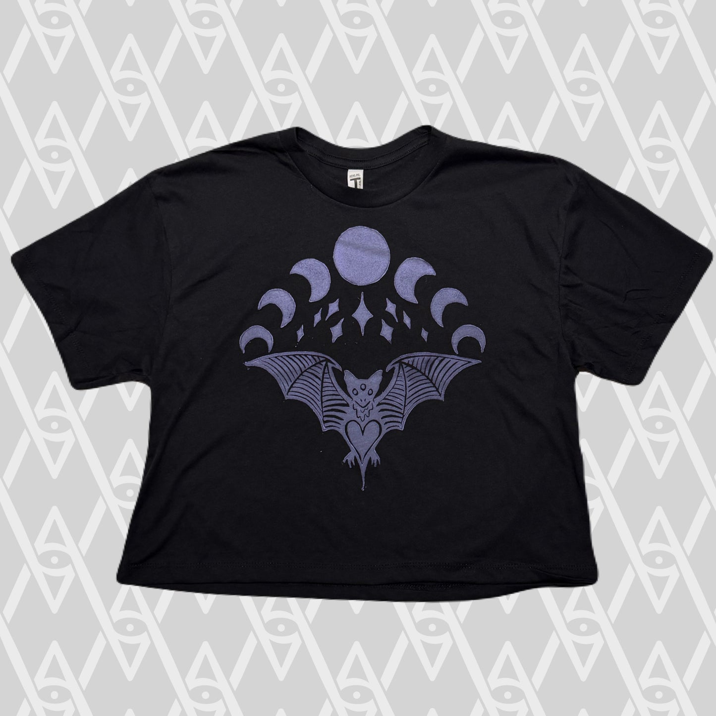 Bat and Moon Phase Crop Top