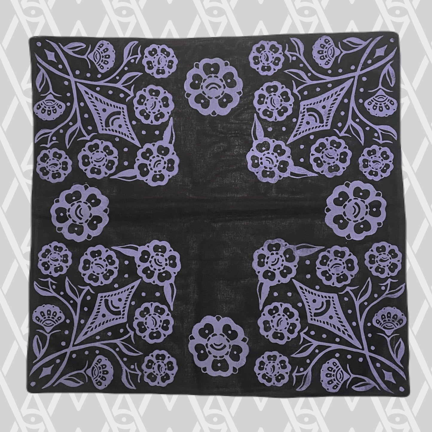 Ornamental Flowers Stamped Bandana