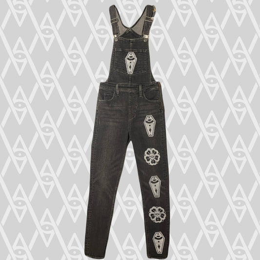 Coffin and Flower Overalls Size 26”