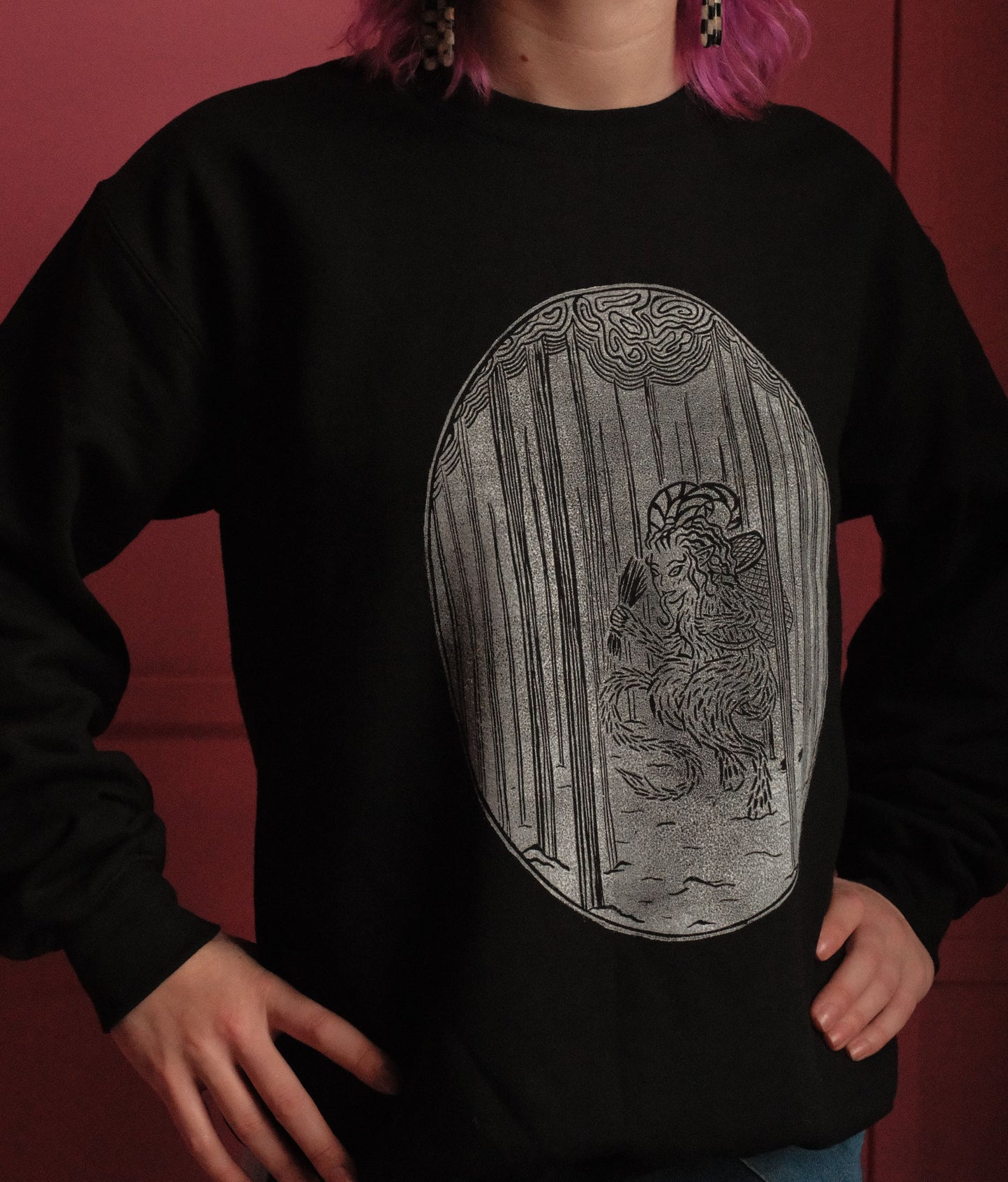 Fem Krampus Crewneck Sweater