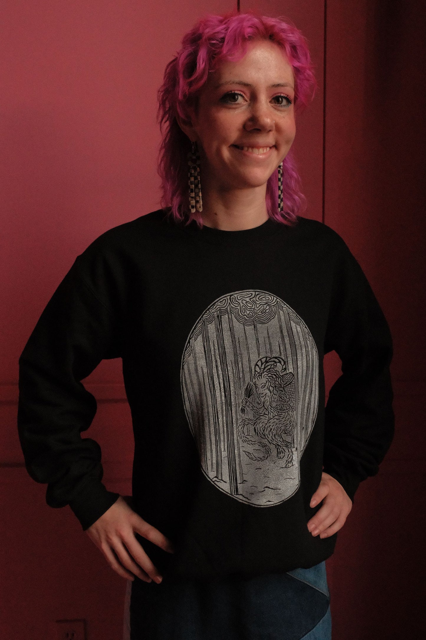 Fem Krampus Crewneck Sweater